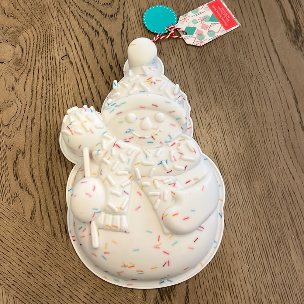 Christmas Snowman Silicone Cake Mold Large Sprinkle Winter Holiday Bakeware
